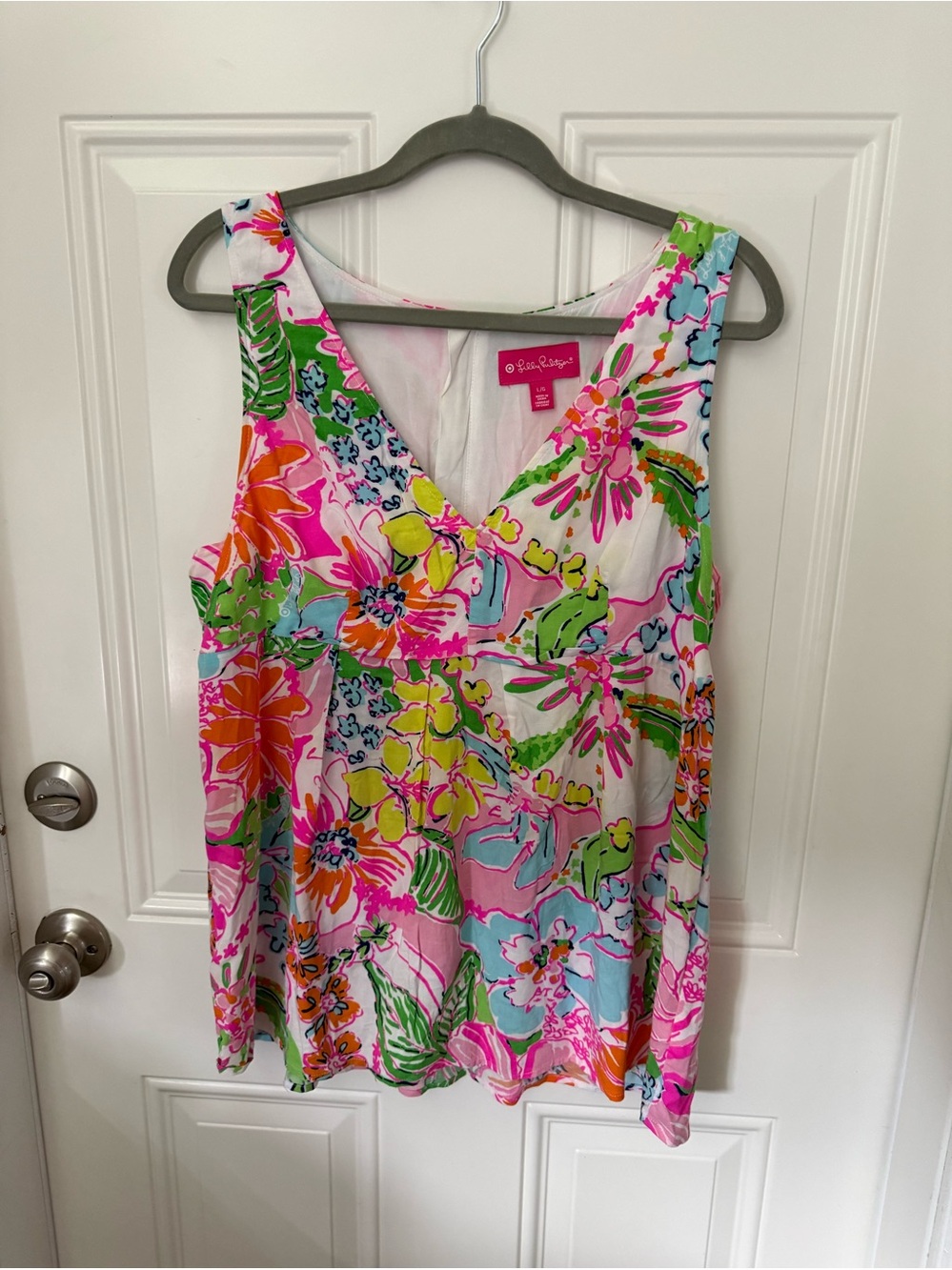 Lilly Pulitzer Floral V-Neck Tank Top - Bright Multi